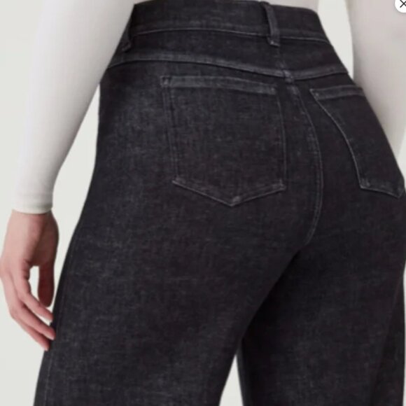 SPANX Wide Leg Jeans In Charcoal XS. - Picture 6 of 6